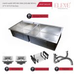 Aurea Handmade Double Bowl (37”x18”) Model - DBRMH 3718 - Image 6