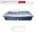 Aurea Handmade Double Bowl (37”x18”) Model - DBRMH 3718 - Image 5