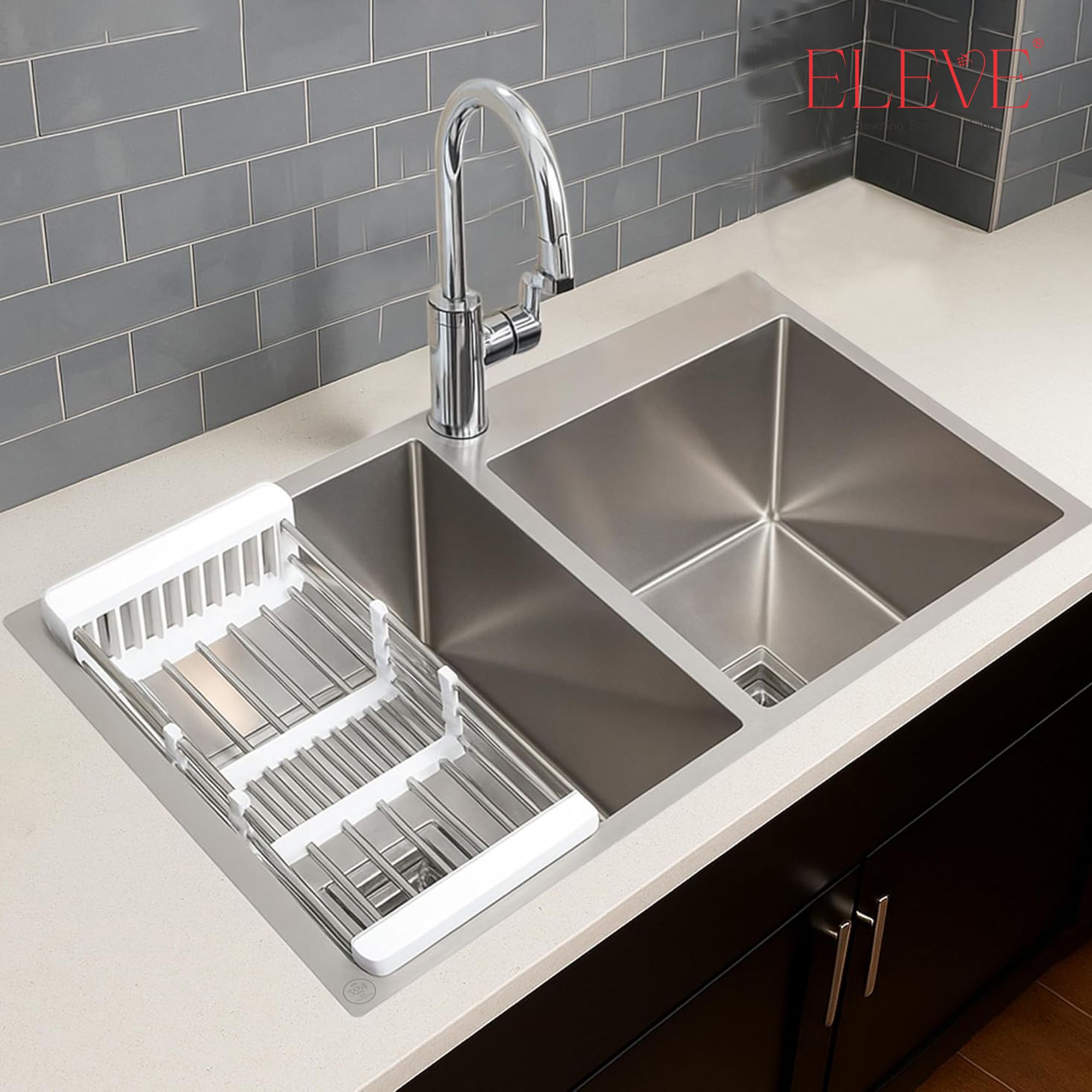 Sink6g. Aurea Handmade Double Bowl (37”x18”) Model - DBRMH 3718 - Image 1