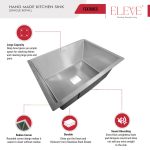 Origin Handmade Single Bowl (18”x16”) Model - SB 1816 - Image 3