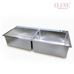 Opus Double Bowl with Tap Hole (37”x18”) Model - DBMH 3718 - Image 2