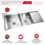 Eminence Double Bowl with Drain Board (48”x18”) Model - DBDB 4818 - Image 3